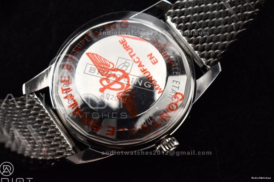 1169 Blue II 42mm Heritage on Bezel SS SuperOcean A Mesh Fashionable Dial Blue Ceramic SS BLSF Bracelet 0811